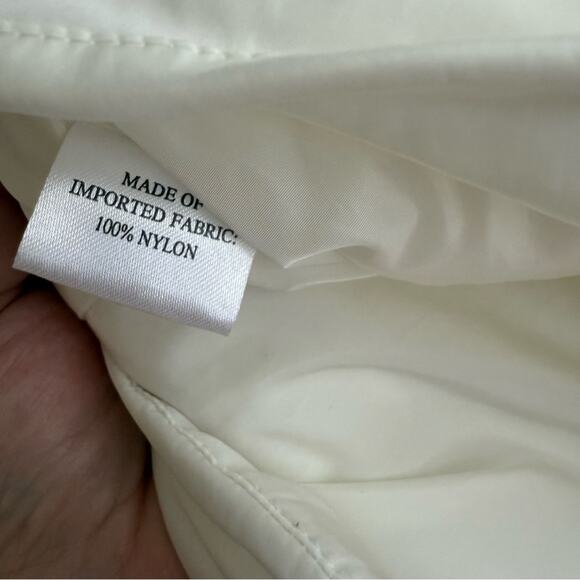 Kaufman Franco Nylon Cropped Puff Blazer Women's White Jacket Size Large - Picture 3 of 4